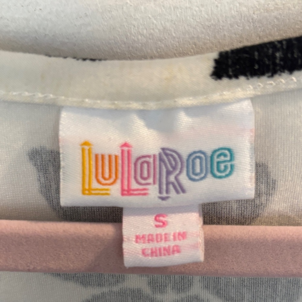 LuLaRoe Black and White Floral Mini Dress - Picture 2 of 3